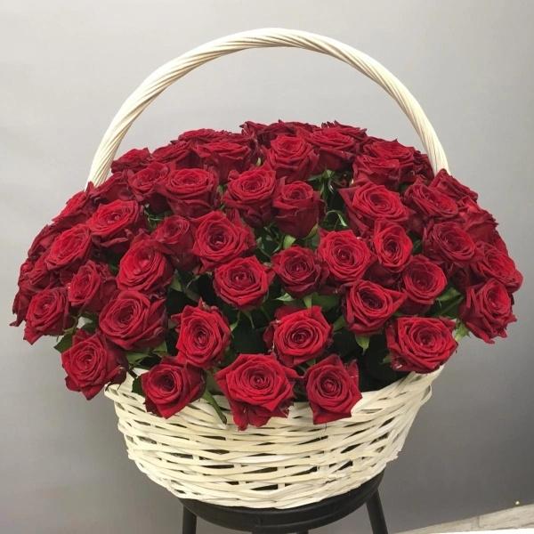 Корзина с 115 розами (articul - 206382)