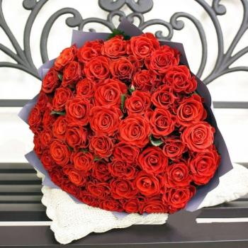 Букет Красная роза Эквадор 51 шт (№: 196614)